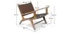 Fauteuil de Salon avec Accoudoirs - Design Boho Bali - Bois et Cuir - Recia image 7