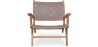 Fauteuil de Salon avec Accoudoirs - Design Boho Bali - Bois et Cuir - Recia image 7
