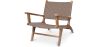 Fauteuil de Salon avec Accoudoirs - Design Boho Bali - Bois et Cuir - Recia image 7
