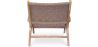 Fauteuil de Salon avec Accoudoirs - Design Boho Bali - Bois et Cuir - Recia image 7