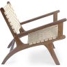 Fauteuil de Salon avec Accoudoirs - Fauteuil de Design Boho Bali - Bois et Lin - Recia image 7