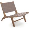 Fauteuil de Salon - Design Boho Bali - Bois et Cuir - Recia image 7