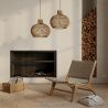 Fauteuil de Salon - Design Boho Bali - Bois et Cuir - Recia image 7
