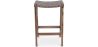 Tabouret en bois - Design Boho Bali - Cuir - Recia image 7