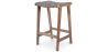 Tabouret en bois - Design Boho Bali - Cuir - Recia image 7