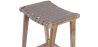 Tabouret en bois - Design Boho Bali - Cuir - Recia image 7