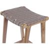 Tabouret en bois - Design Boho Bali - Cuir - Recia image 7