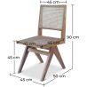 Chaise de salle à manger en bois - Design Boho Bali - Breya image 7