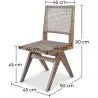 Chaise de salle à manger en bois - Design Boho Bali - Breya image 7