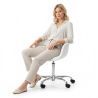 Chaise de bureau avec accoudoirs - Chaise de bureau pivotante avec roulettes - Grev image 7