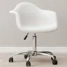 Chaise de bureau avec accoudoirs - Chaise de bureau pivotante avec roulettes - Grev image 7