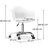 Chaise de bureau avec accoudoirs - Chaise de bureau pivotante avec roulettes - Grev image 7