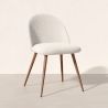 Chaise de salle à manger - Tapissée en tissu bouclé - Scandinave - Evelyne image 7