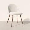 Chaise de salle à manger - Tapissée en tissu bouclé - Scandinave - Evelyne image 7