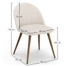 Chaise de salle à manger - Tapissée en tissu bouclé - Scandinave - Evelyne image 7