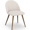 Chaise de salle à manger - Tapissée en tissu bouclé - Scandinave - Evelyne image 7