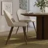 Chaise de salle à manger - Tapissée en tissu bouclé - Scandinave - Evelyne image 7