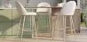 Tabouret tapissé en tissu bouclé - Design scandinave - Evelyne image 7