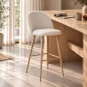 Tabouret tapissé en tissu bouclé - Design scandinave - Evelyne image 7
