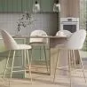 Tabouret tapissé en tissu bouclé - Design scandinave - Evelyne image 7