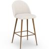 Tabouret tapissé en tissu bouclé - Design scandinave - Evelyne image 7