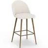 Tabouret tapissé en tissu bouclé - Design scandinave - Evelyne image 7