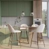 Tabouret tapissé en tissu bouclé - Design scandinave - Evelyne image 7