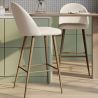 Tabouret tapissé en tissu bouclé - Design scandinave - Evelyne image 7