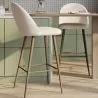 Tabouret tapissé en tissu bouclé - Design scandinave - Evelyne image 7