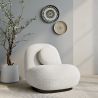 Fauteuil tapissé en tissu bouclé - Larry image 7