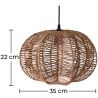 Lustre de plafond en rotin - Suspension de style Boho Bali - Pya image 7