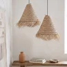 Lampe de plafond en sparte - Lampe suspendue de style boho Bali - Pitse image 7