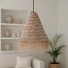 Lampe de plafond en sparte - Lampe suspendue de style boho Bali - Pitse image 7