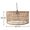 Lampe de plafond en rotin - Lampe suspendue au stile Boho Bali - Beri image 7