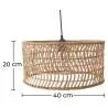 Lampe de plafond en rotin - Lampe suspendue au stile Boho Bali - Beri image 7