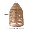 Lampe de plafond en rotin - Lampe suspendue de stile Boho Bali - Fai image 7