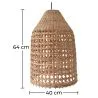 Lampe de plafond en rotin - Lampe suspendue de stile Boho Bali - Fai image 7