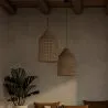 Lampe de plafond en rotin - Lampe suspendue de stile Boho Bali - Fai image 7