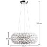 Lampe de plafond - Suspension en boules de verre cristal - 35cm - Savoni image 7