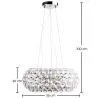 Lampe de plafond - Suspension en boules de verre cristal - 35cm - Savoni image 7