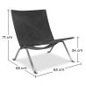 Chaise longue - chaise design - cuir - Buyo image 7