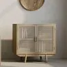 Buffet en Bois Naturel - Design Boho Bali - 2 Portes - Treys image 7