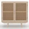Buffet en Bois Naturel - Design Boho Bali - 2 Portes - Treys image 7