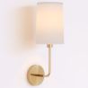 Applique Murale - Lampe Doré avec Abat-Jour en Tissu - Miu image 7