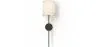 Applique Murale - Lampe Noire avec Abat-Jour en Tissu - Dena image 7