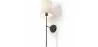 Applique Murale - Lampe Noire avec Abat-Jour en Tissu - Dena image 7