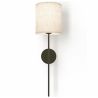 Applique Murale - Lampe Noire avec Abat-Jour en Tissu - Dena image 7
