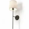 Applique Murale - Lampe Noire avec Abat-Jour en Tissu - Dena image 7