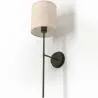 Applique Murale - Lampe Noire avec Abat-Jour en Tissu - Dena image 7