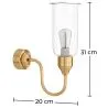 Applique Murale Chandelier - Lampe Dorée - Driss image 7